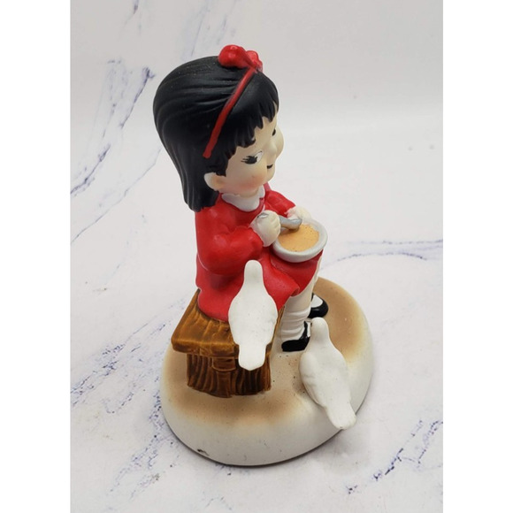 Campbells Soup Kids Figurine Little Girl in Red Dress with Two Turtle Doves - Picture 4 of 6